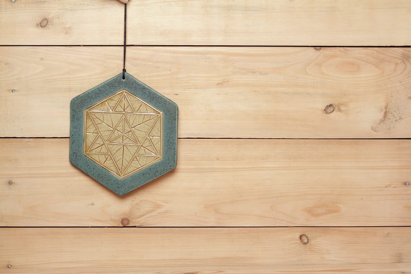 Markaba falidísz zsályalevéllel - zöld